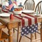 American Flag Stars and Stripes 4th of July Table Runner,Memorial Day Kitchen Dining Table Decoration for Home Party Decor 13x72 Inch